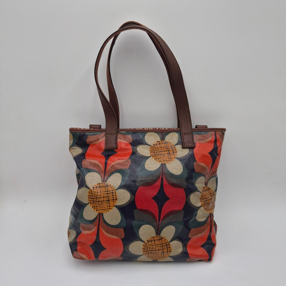 Fossil Key-Per Floral Tote Bag & Wallet Set ZB5126 Retro Coated Canvas Bag - Picture 4 of 16